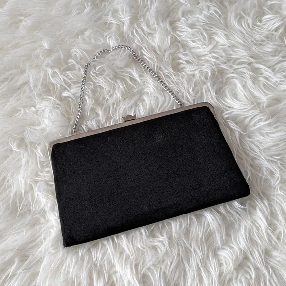 La Marguise Vintage Black & Silver Clutch - Picture 2 of 10